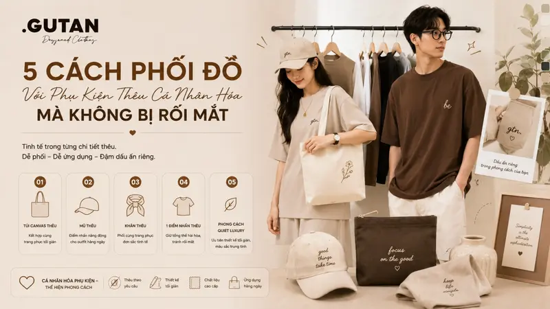 5 Cách Phối Đồ Với Phụ Kiện Thêu Cá Nhân Hóa Mà Không Bị Rối Mắt